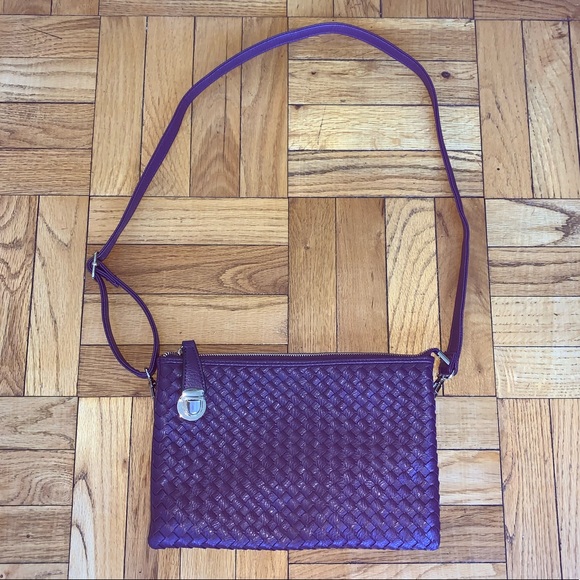 NWOT leather woven convertible bag/clutch - Picture 2 of 16